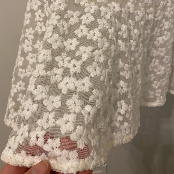 Maje white floral lace top - Picture 2 of 3
